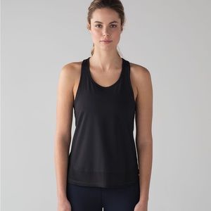 Lululemon Smooth Stride Mesh Bottom Hem Tank Top